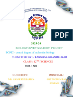 Biology Investigatory Project: Submitted By:-Takshak Khandelkar