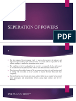 Seperation of Powers