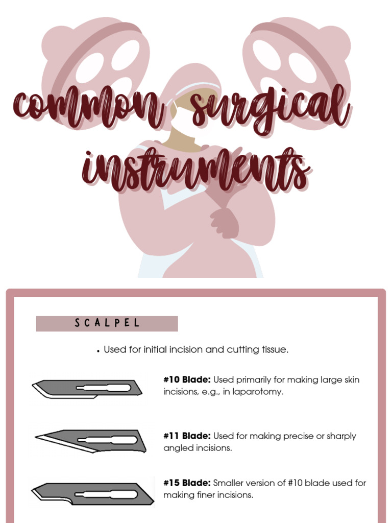 Common Surgical Instruments | PDF | Surgical Suture | Clinical Medicine
