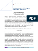 The Conservation of Cultural Heritage in Northeastern Philippines