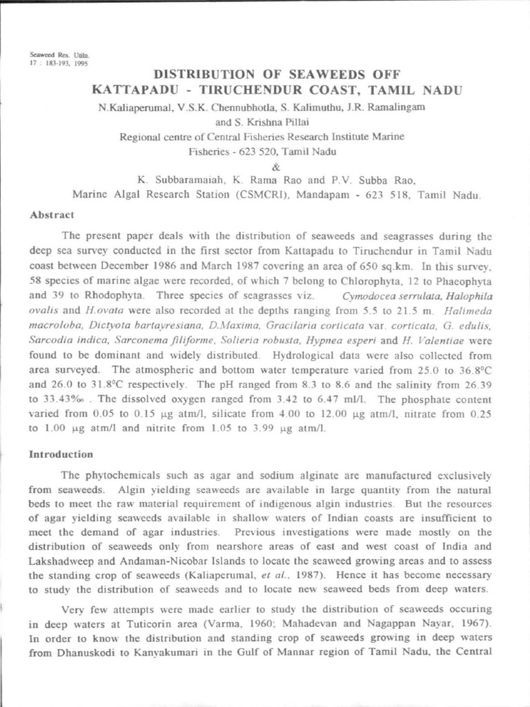 Research | PDF | Seaweed | Algae