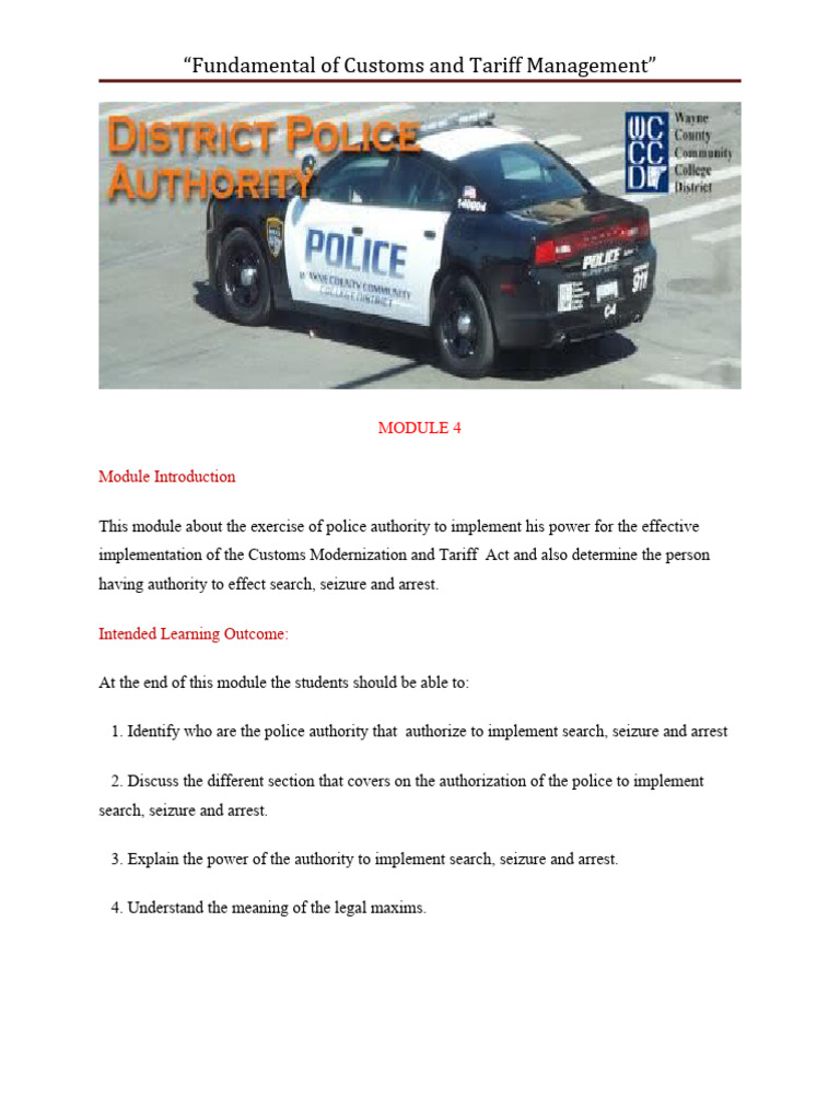 Module 4 | PDF | Police | Search And Seizure