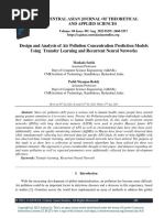 Design and Analysis of Air Pollution Concentration Prediction Models Using Transfer Learning and Recurrent Neural Networks