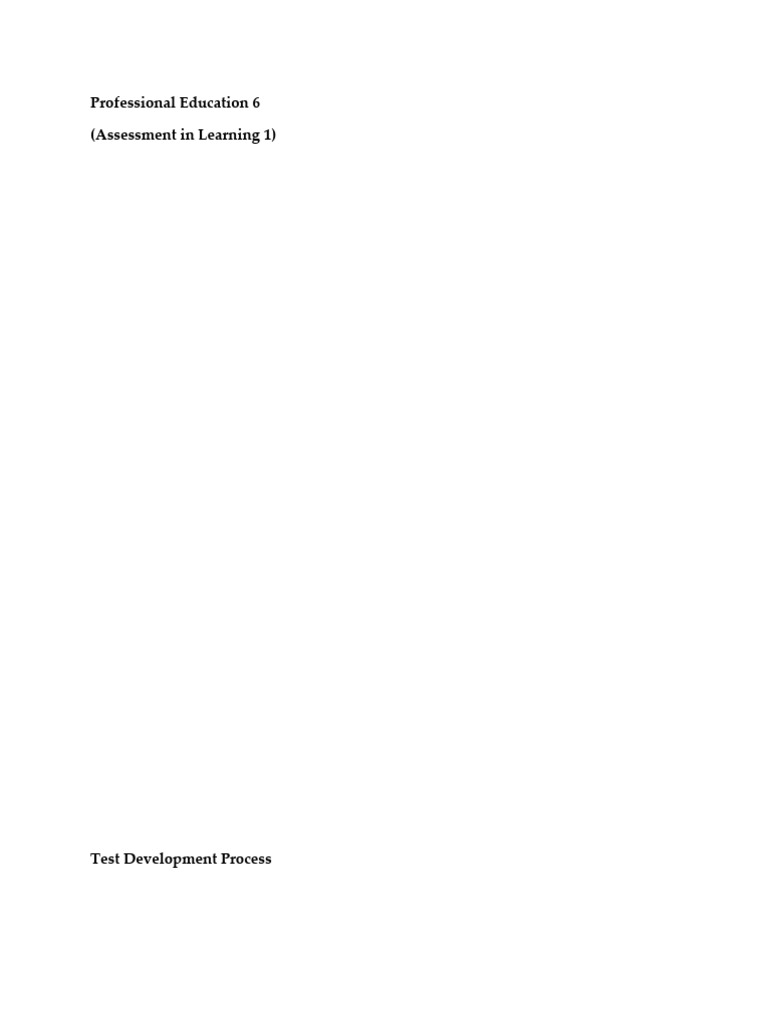 Test Development Process Overview | PDF | Educational Assessment ...