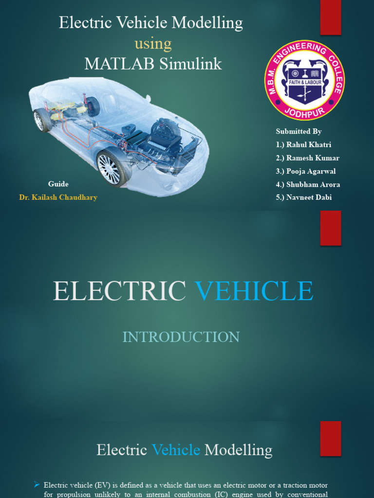 Electric Vehicle Modelling Using Matlab Simulink 1 (1) | PDF | Internet ...