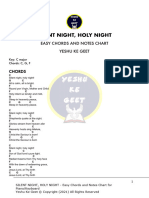 Silent Night Holy Night - Easy Chords and Notes Chart - Yeshu Ke Geet