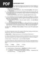 Top 100 ENT MCQs with Answers | PDF | Ear | Auditory System