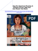Understanding The American Promise A History Volume II From 1865 2nd Edition Roark Test Bank