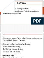Day 1. Laboratory Report Writing Methods