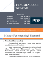 Metode Fenomenologi Ekonomi