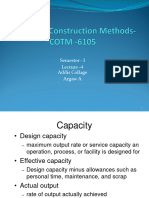Advanced Cons Methd Lecture Capacity and Quality
