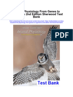 Animal Physiology From Genes To Organisms 2nd Edition Sherwood Test Bank