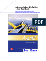 Avanti Beginning Italian 4th Edition Aski Test Bank