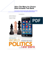 World Politics The Menu For Choice 10th Edition Kinsella Test Bank