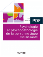 Psychologie Et Psychopathologie de La Personne Âgée Vieillissante