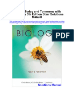 Biology Today and Tomorrow With Physiology 5th Edition Starr Solutions Manual