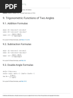 Trigonometric Functions of Two Angles