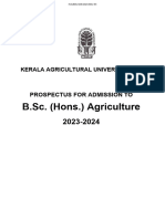 BSC Hons Agriculture Prospectus 2023