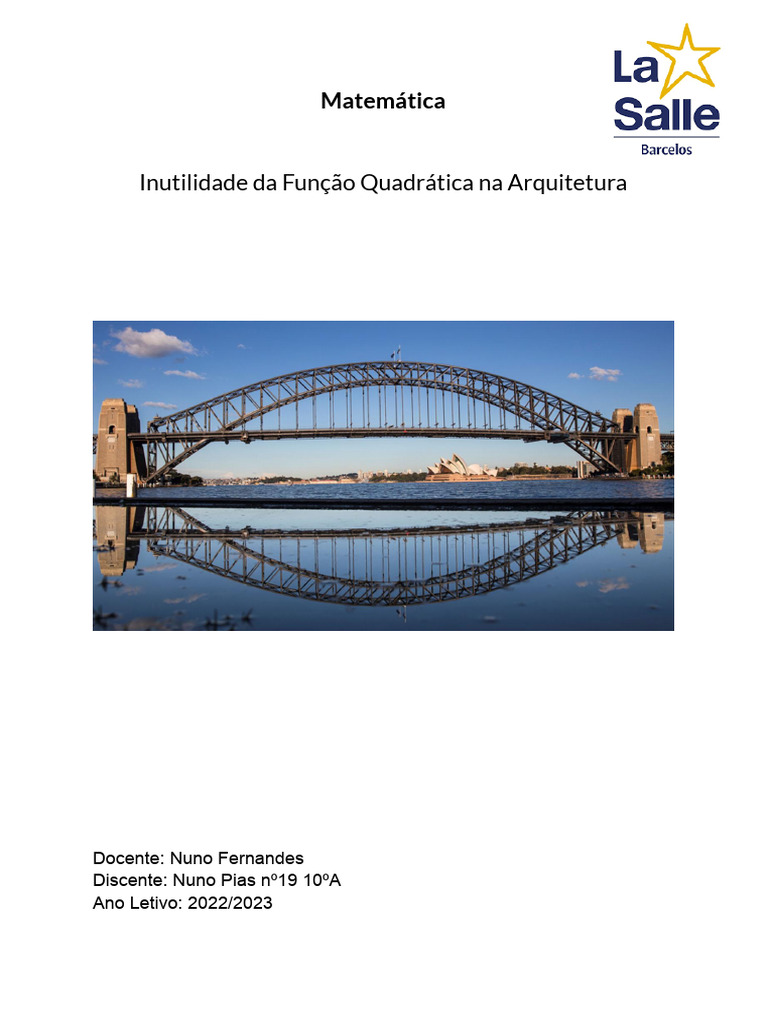Inutilidade da Função Quadrática na Arquitetura | PDF | Ponte | Função ...