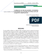 Reassentamentos Urbanos No Rio de Janeiro: Considera-Ções Sobre A Continuidade Do Estigma de Favela em Um Conjunto Habitacional