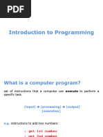 Lecture - Notes - I Intro To Programming