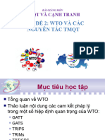 Lecture 2 - WTO Và Các Nguyên Tắc TMQT