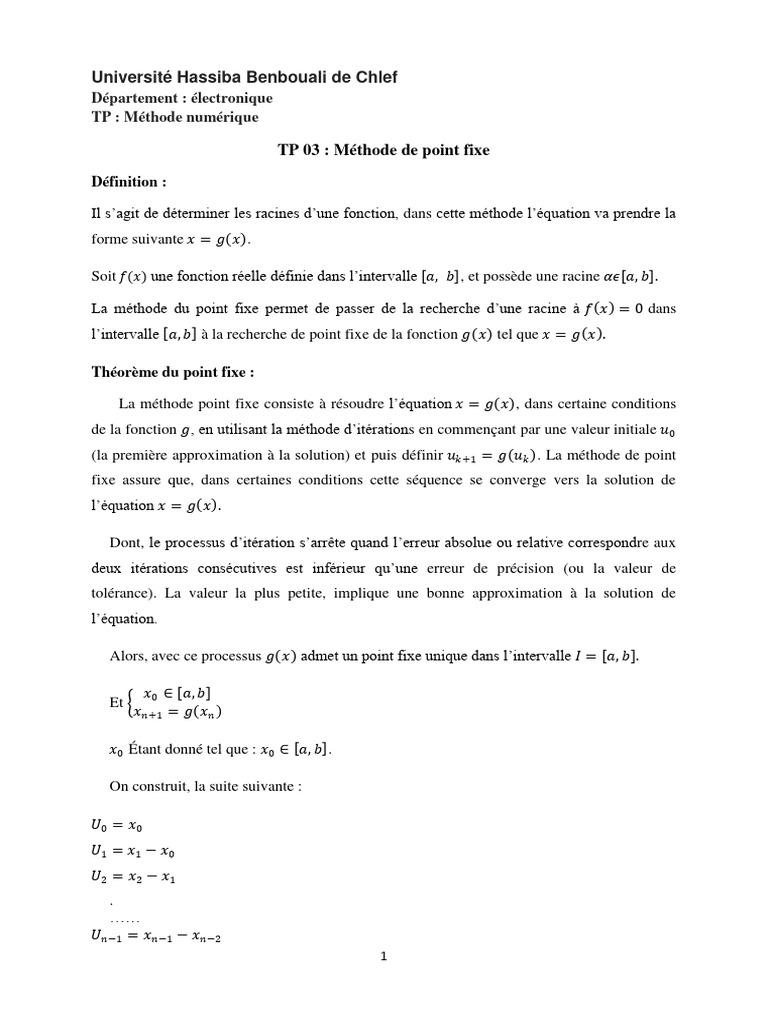 Méthode du Point Fixe en Matlab | PDF | Fonction (Mathématiques ...