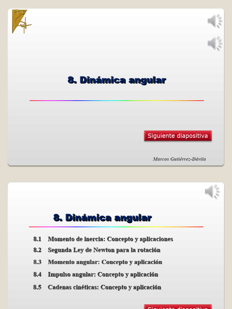 Dinámica Angular y Momento de Inercia | PDF | Dinámica (Mecánica ...