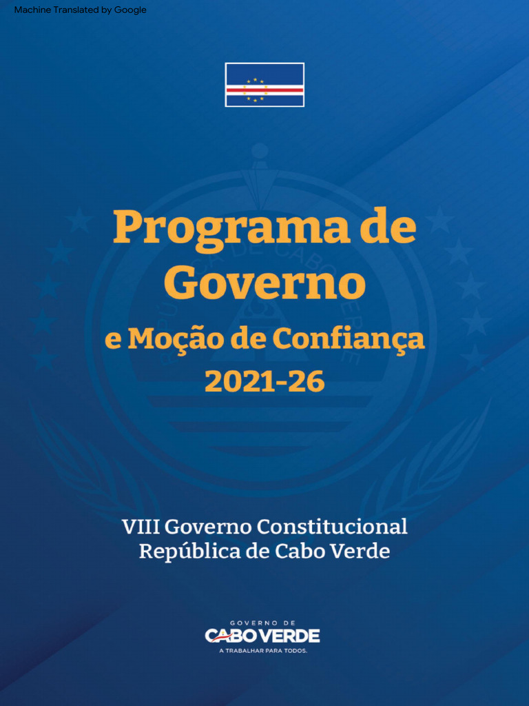 Cabo Verde Programme of Government 2021 2026 | PDF | Poverty | Poverty