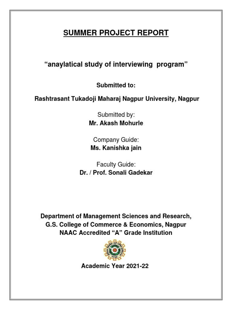 Internship Report 2 PDF Social Networking Service Interview