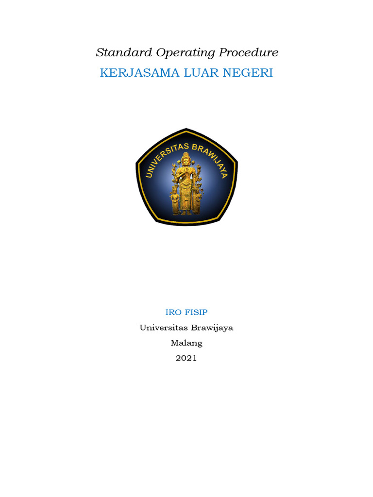 SOP Kerjasama Luar Negeri FISIP UB | PDF