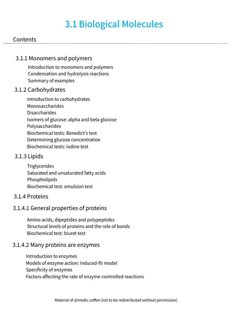 Biological Molecules PDF Carbohydrates Polysaccharide