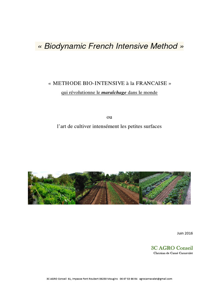 Biodynamic French Intensive Method PRESENTATIONdocx | PDF | Agriculture ...
