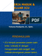 Kriteria Masuk & Keluar ICU