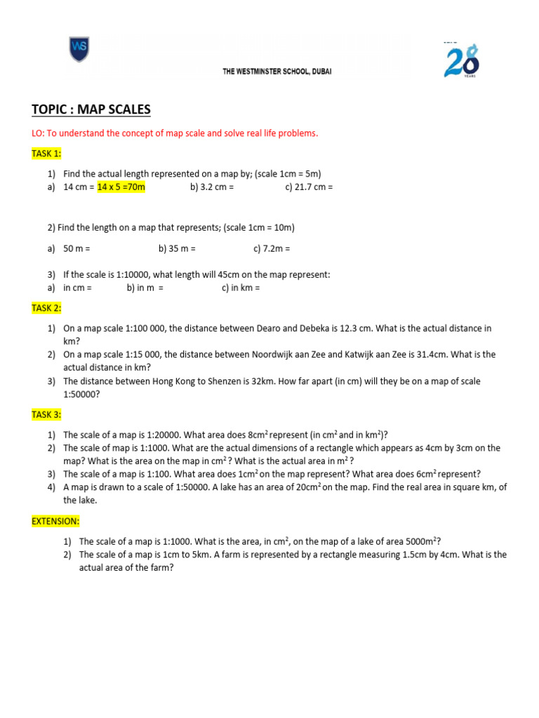 Year 10 Map Scales | PDF | Art | Science & Mathematics
