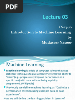 ML Lec 03 Machine Learning Process