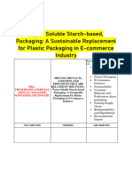 FINALE Water Soluble Starch Based Plastic Packaging A Sustainable Replacement For Plastic Packaging in E Commerce Industry