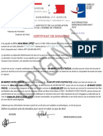 Certificat de Donation Pascal