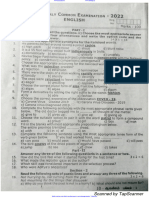 10th English Quarterly Exam 2022 Original Question Paper English Medium PDF Download