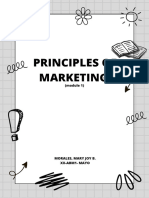 Principles of Marketing: (Module 1)