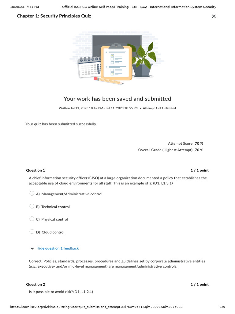 Chapter 1_ - ISC2 - International Information System Security | PDF ...
