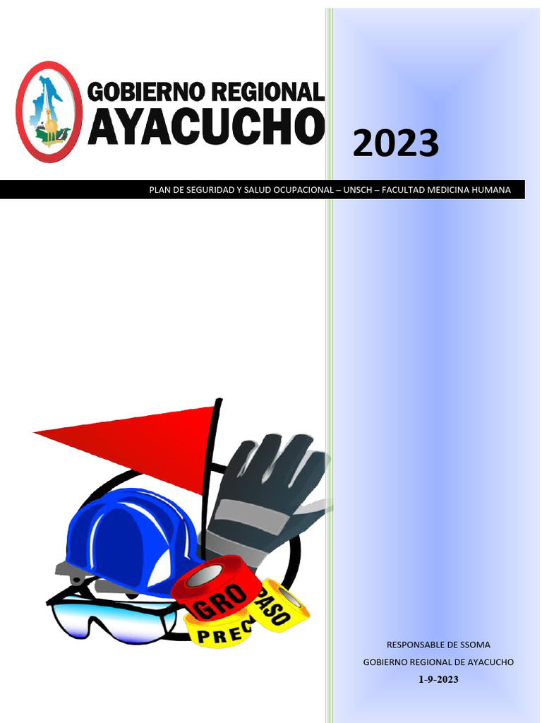 Plan de Seguridad y Salud UNSCH 2023 | PDF | Seguridad y salud ...