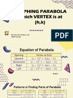 LESSON 3 PARABOLA Vertex at HK