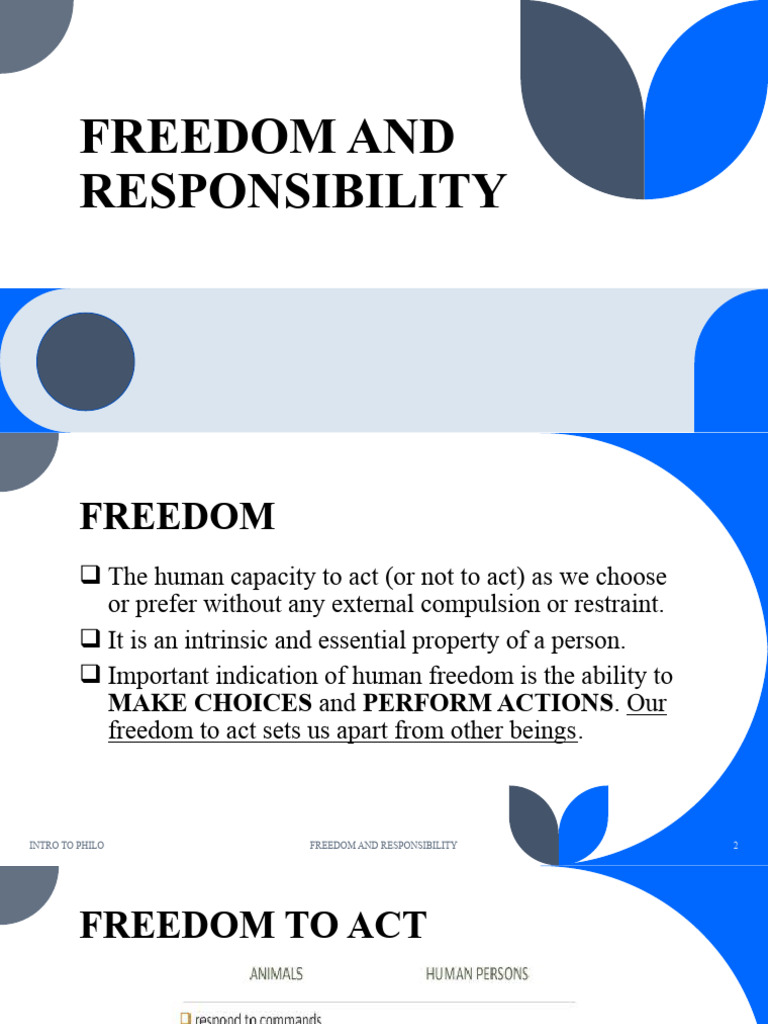 Freedom and Responsibility in Philosophy | PDF | Free Will | Thomas Aquinas