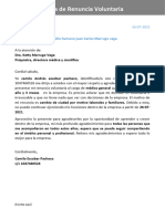 Carta de Renuncia Camilo Escobar Pacheco JUAN CARLOS MARRUGO VEGA