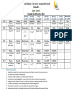 Date Sheet For Monthly Test October