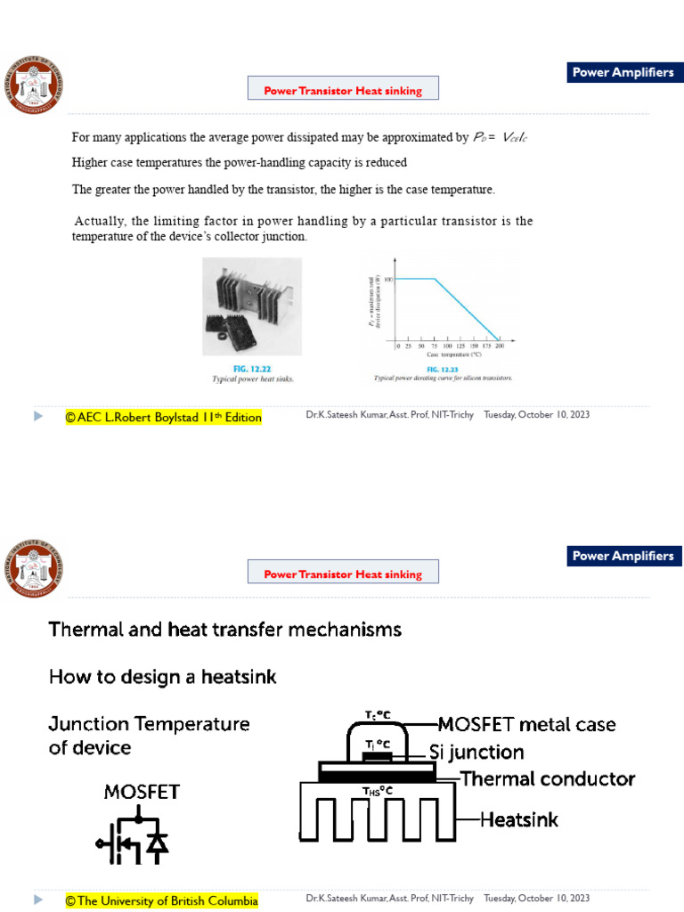 Heat Sink Design | PDF | Amplifier | Electricity