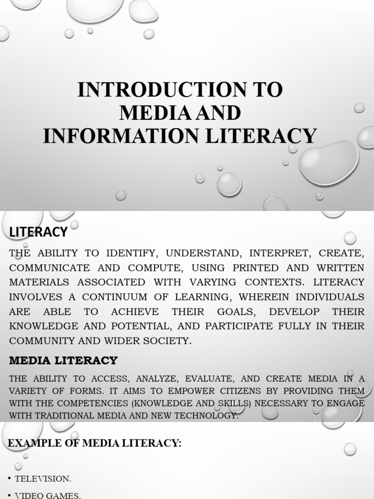 Median Information Pdf Mass Media Information Literacy