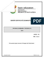Senior Certificate Examinations: Physical Sciences: Physics (P1) 2018