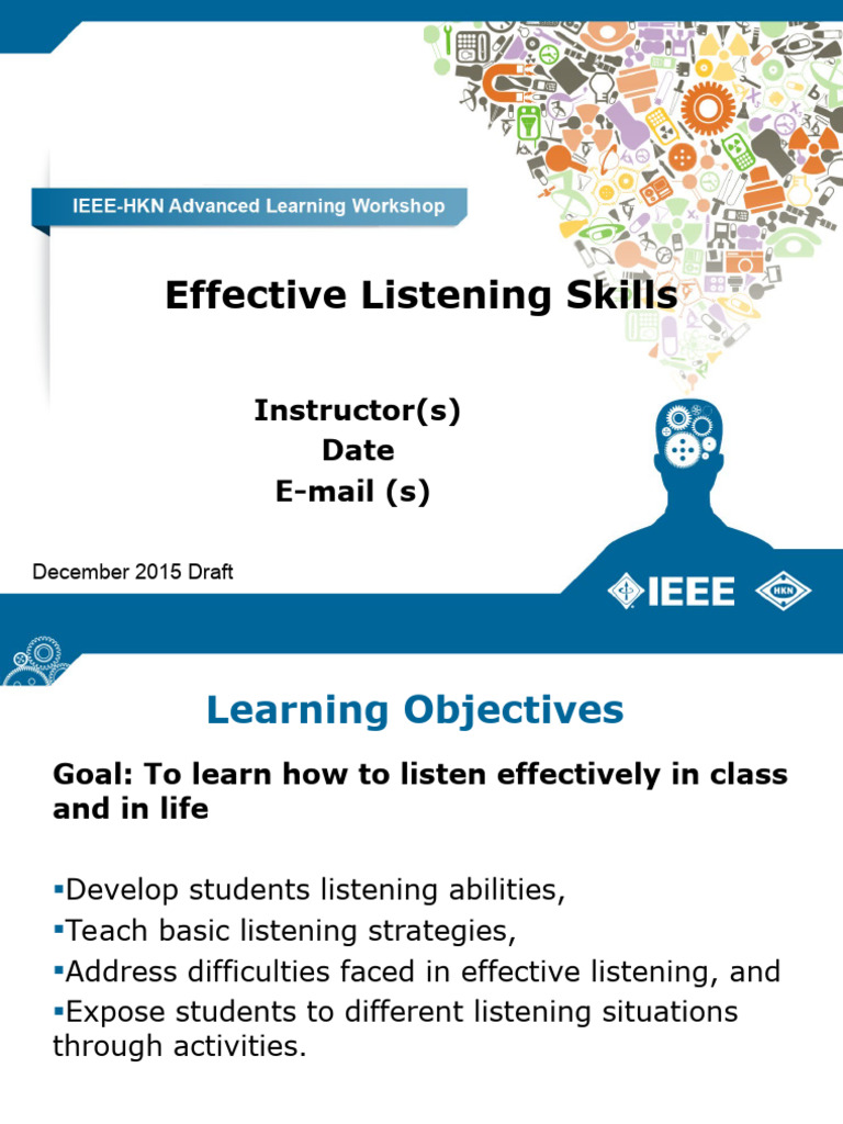 Mastering Effective Listening Skills | PDF | Communication | Nonverbal ...